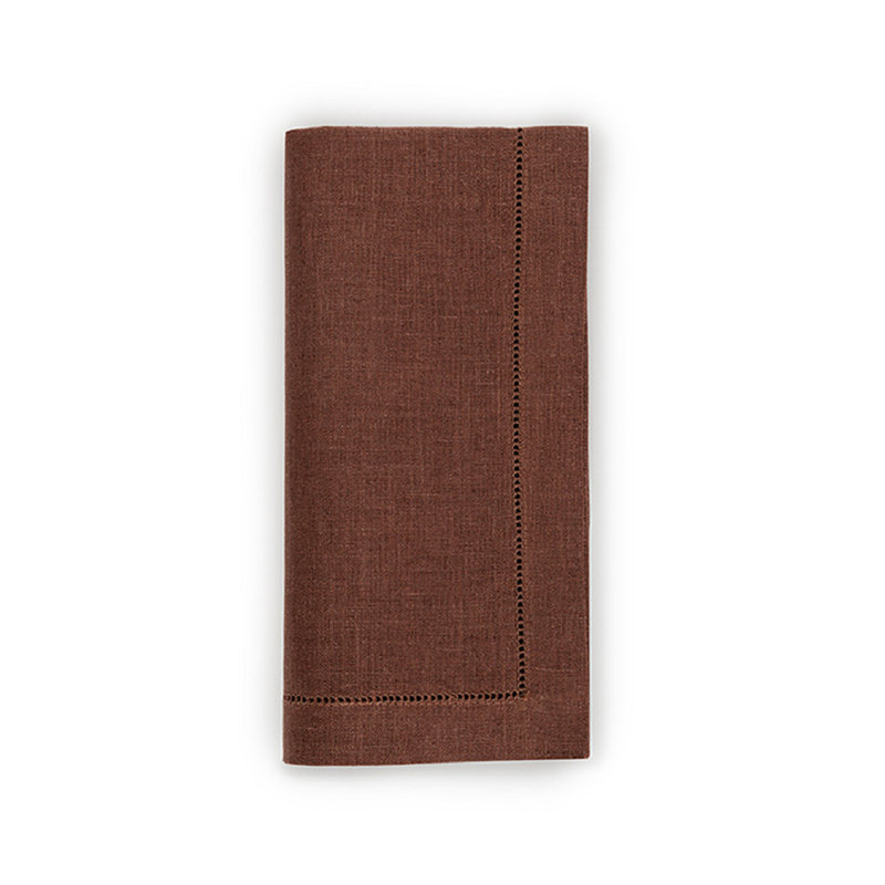 Festival Linen Square Napkins, Chocolate