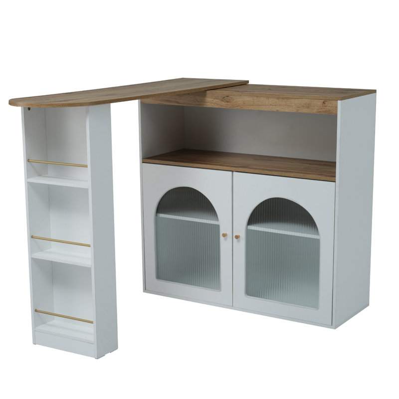 Iberia Wood Kitchen Island, White