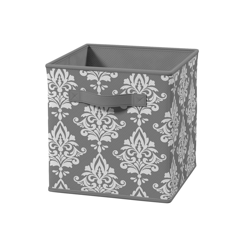 Bac de rangement en tissu Cubeicals, Gris / Brun clair