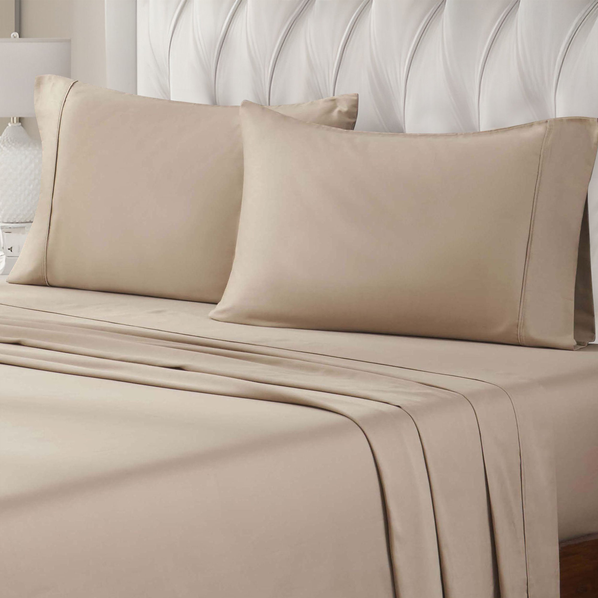 Cassius Egyptian-Quality Cotton 400 Thread Count Solid Luxury Pillowcase, Standard, Sage