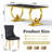 70" Glass Dining Table Set Of 5, Double U-Shaped Polished Stainless Steel Base, 10Mm Thick Tempered Glass Top And Velvet Upholstered Nailhead Chairs-413570979-413304889