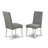 3 Piece Dining Set Contains a Round Dining Room Table with Dropleaf & Shelves and 2 Gray Linen Fabric Upholstered Chairs, Linen White-1697515949-1697515950