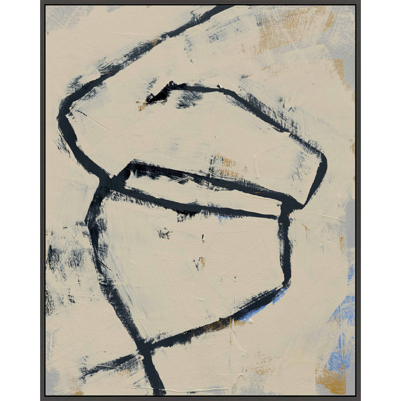 Twisted 2 Print by Jacques Pilon, Black Framed Canvas, 38" H x 30" W x 1.25" D