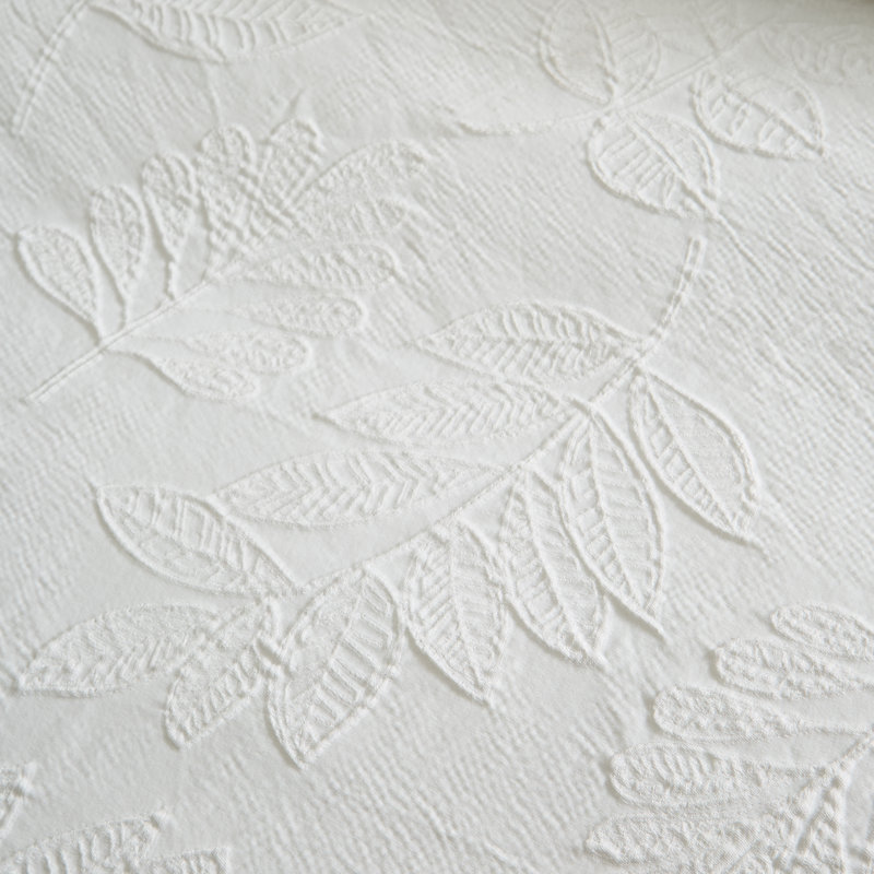 Jacquard Leaves Duvet Cover Set, Super King