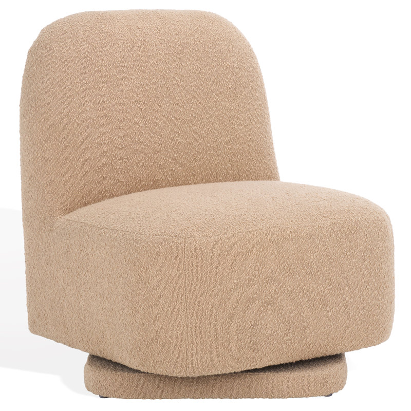 Severen Upholstered Swivel Accent Chair, Oatmeal Boucle