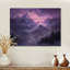«Misty Peaks In The Twilight II», impression de paysage de montagnes - sur bois de pin naturel-82645340