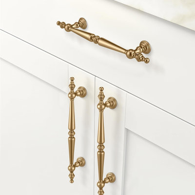 10 Pack Champagne Bronze Cabinet Pulls 5"(128mm) Hole Center，Vintage Cabinet Pulls Handles Drawer Handles Closet for Kitchen Bathroom Drawer Dresser Pull Hardware