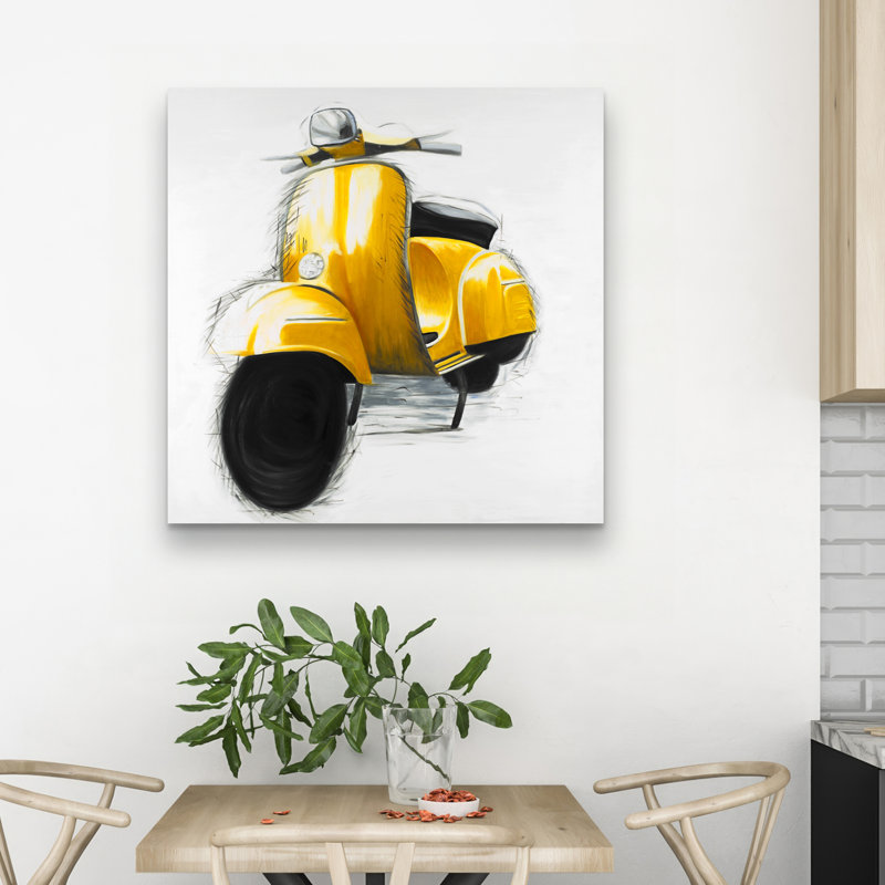 italian scooter - 32"x32" art on canvas