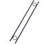 Piquets de tente en acier renforcé de 3/8 x 18 pouces, 12 pièces, extrémités biseautées noires, pour campings et abris