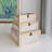 Set of 3 Stackable Wooden Decorative Boxes with Tempered Glass Hinged Lid