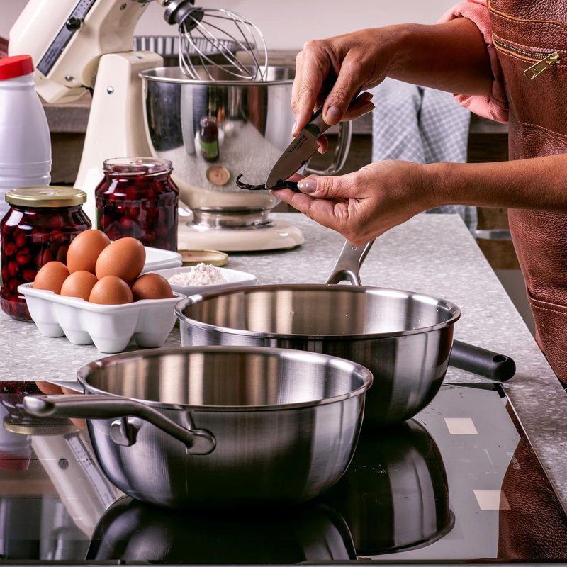 KitchenAid Multi-Ply Stainless Steel Chefs Pan, 22 cm