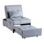 Banc à plateau relevable en bois massif avec capitonnage en velours gris, rangement escamotable et rangement intérieur pratique pour le velours, le lit et l'espace
