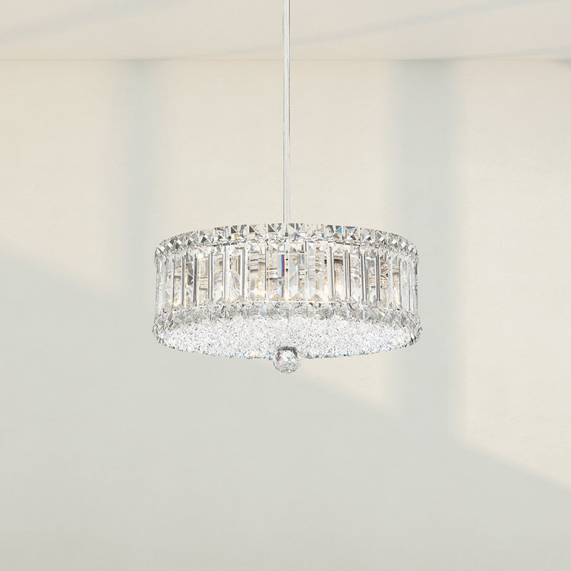 Plaza Glass Chandelier, Heritage Crystal, 6.5" H x 14.5" W x 14.5" D