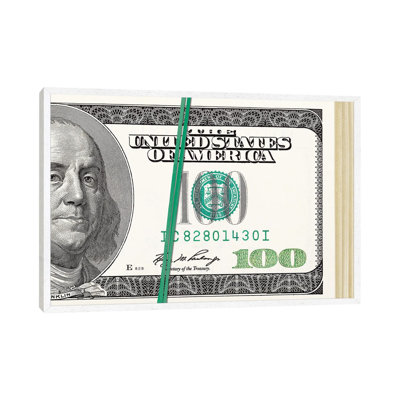 Folded Hundreds - Print on Canvas