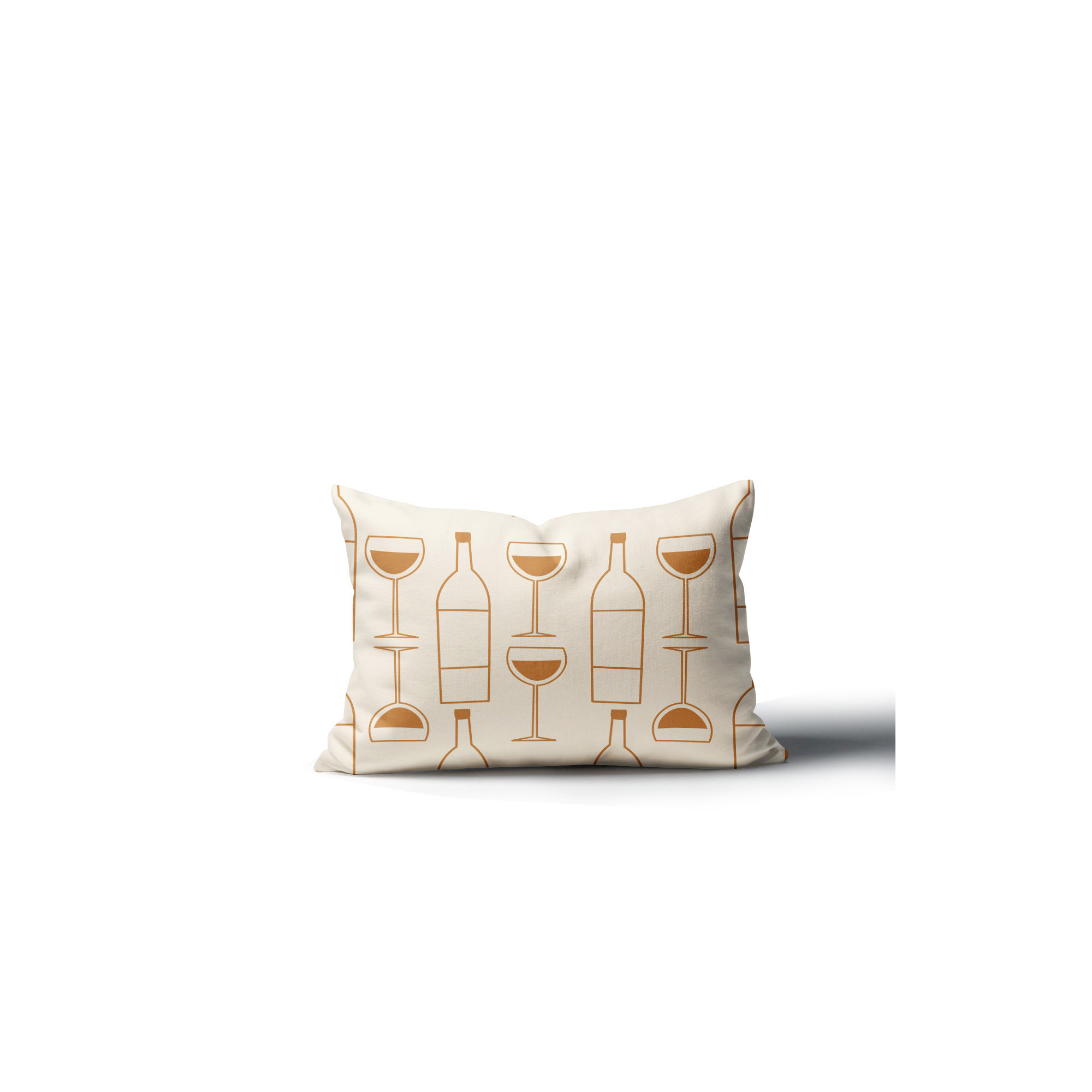 Hyatt Indoor/Outdoor Throw Pillow, 14"H x 20"W, Orange