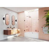 Illume 59.5 in. x 58.25 in. Fully Frameless Hinge Bathtub Door