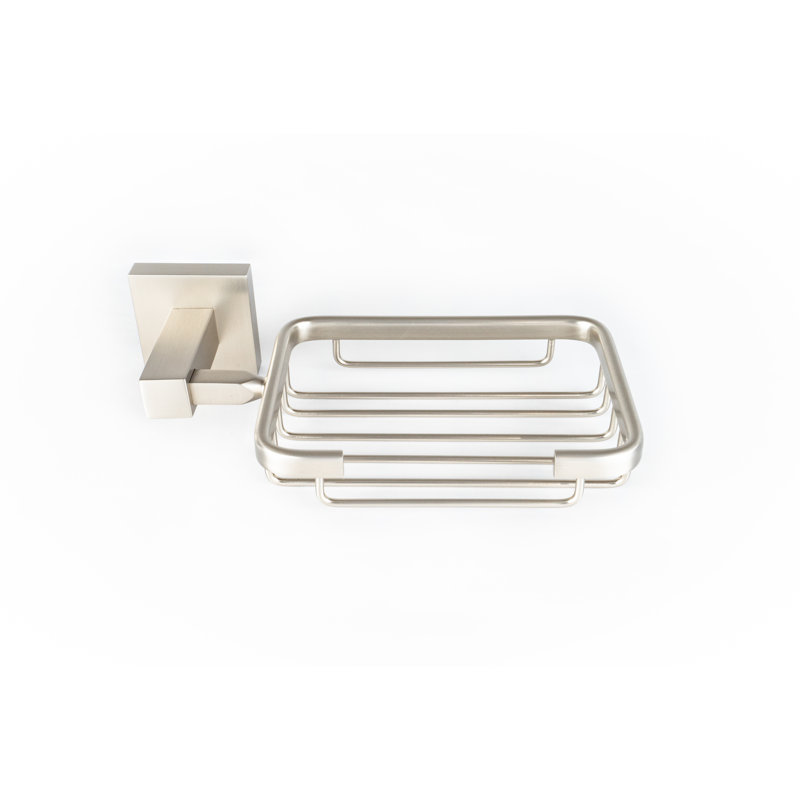 Panier à savon mural en laiton Capri, Nickel brossé