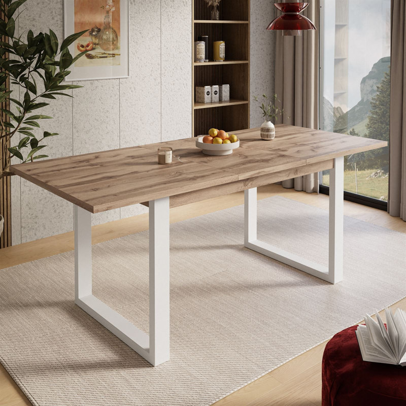 Manija 150cm Folding Table, Wotan Oak/White