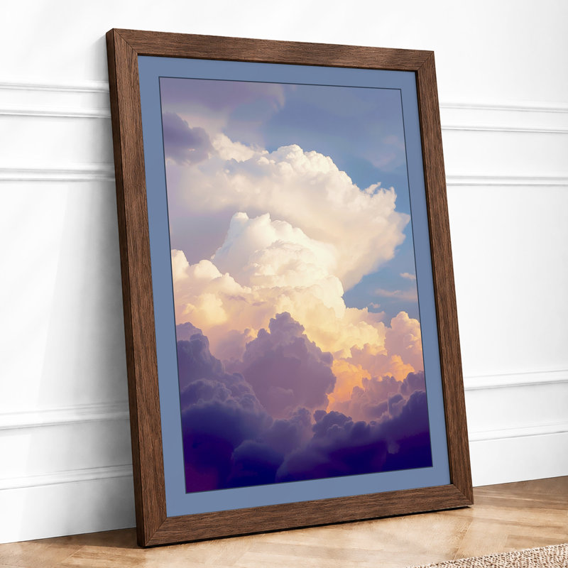 Towering Cloudscape Modern - Framed Print, Walnut, A1 - 84.1 x 59.4 cm