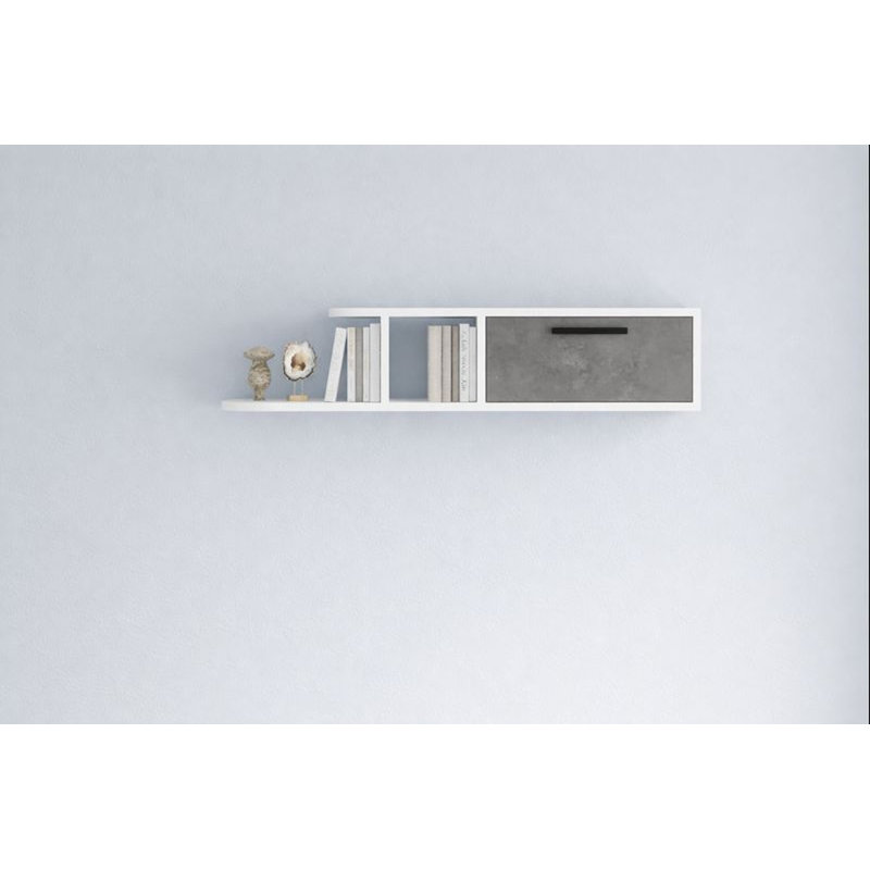 Floating Shelf, Grey/White