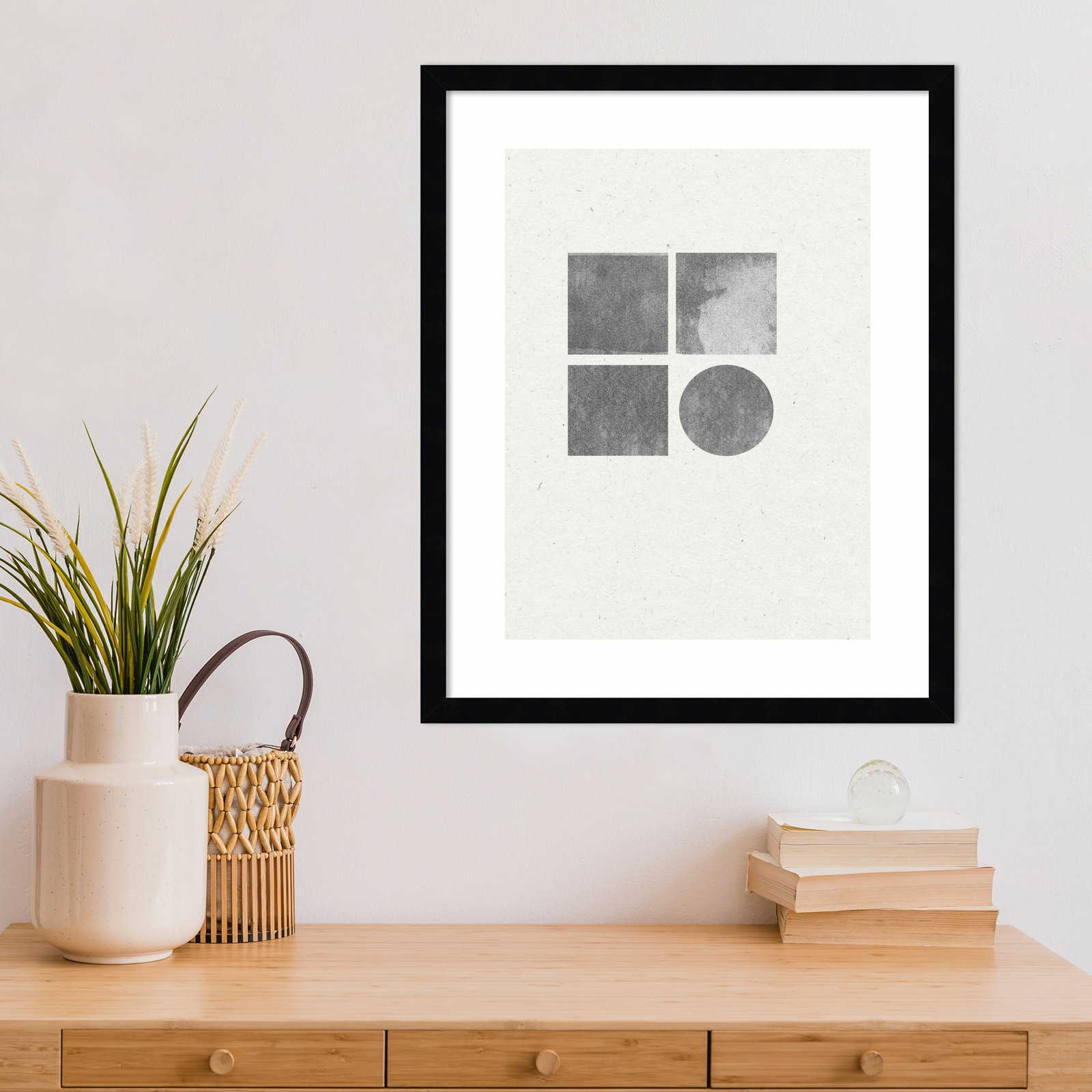 Giese "Paper Collage No. 2" Print, Black, 21" H x 17" W