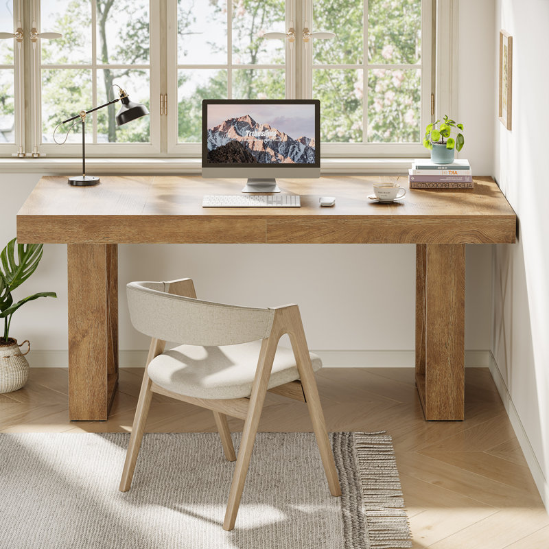 Computer Desk, Yellowish Brown