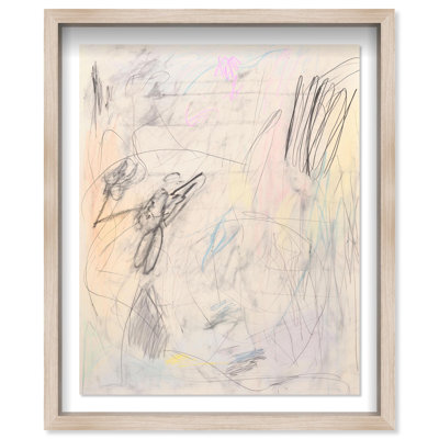 Oliver Gal Layered Scribbles I Abstract - Luxury Shadowbox Framed Wall Art