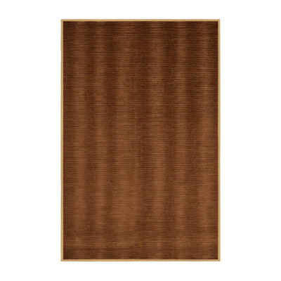 Tapis brun uni lavable à la machine
