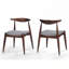 Ensemble de 2 chaises de salle à manger en bois d'hévéa avec dossier ergonomique et coussins confortables-948745570-948745571