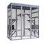Enceinte pour chat 62,6 po en bois gris pour espaces extérieurs, toit imperméable, 2 zones de sieste, plateformes, grillage - rouille, grande cage stable avec, zones, utilisation optimale du patio