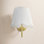 1-Light Iron Wall Sconce with Linen Shade
