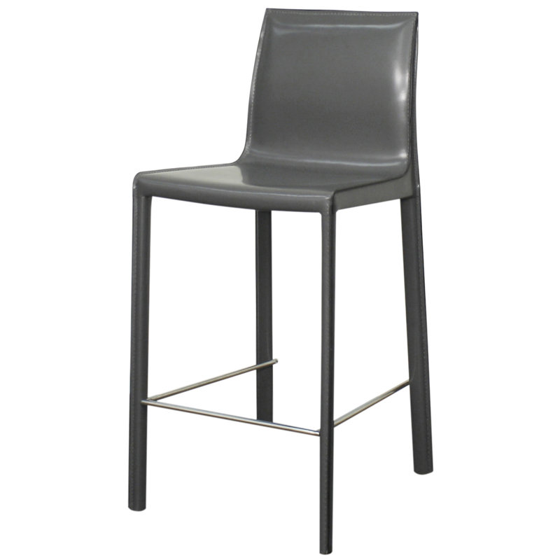 Willesden Upholstered Counter Stool, Anthracite, Counter Stool (26" Seat Height)