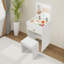 Table de coiffeuse avec miroir et tabouret-114337647