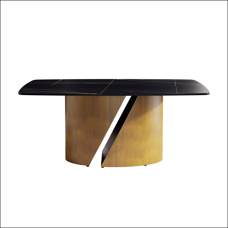 Dining Table, Black, 29.53"H x 70.86"L x 35.43"W