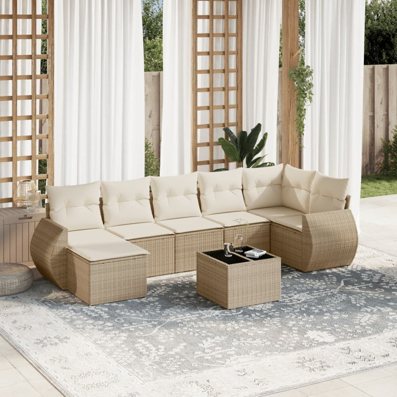 Ensemble de canapé de jardin Vidaxl beige