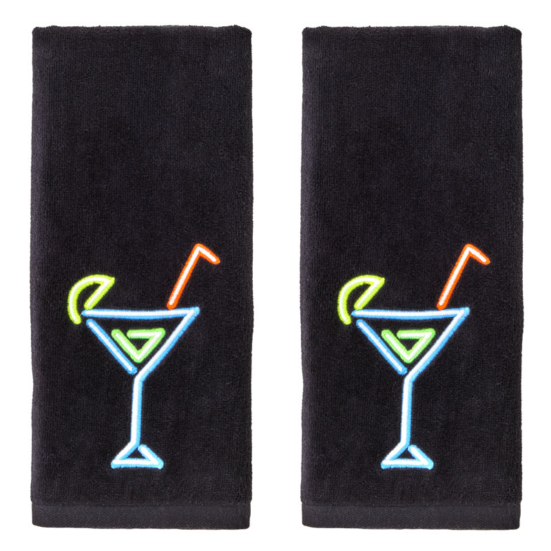 NEON COCKTAIL EMB HAND-BLACK