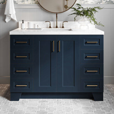 Meuble-lavabo simple en bois massif 48 po Freitas