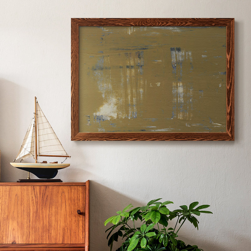 «Mystique Abstract II», reproduction encadrée sur toile par J Paul, Cadre photo simple érable, H 26 po x l 38 po x P 1,5 po