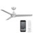 54" Mocha 3 - Blade Outdoor/Indoor Smart Propeller Ceiling Fan with Remote Control Included, Works With Google Assistant, Amazon Alexa, Samsung Smart Things-48461469-48461473