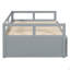 Lit de jour extensible avec couchette, lit de jour en bois avec couchette-323066215