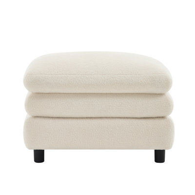 Teddy Fabric Ottoman For Living Room
