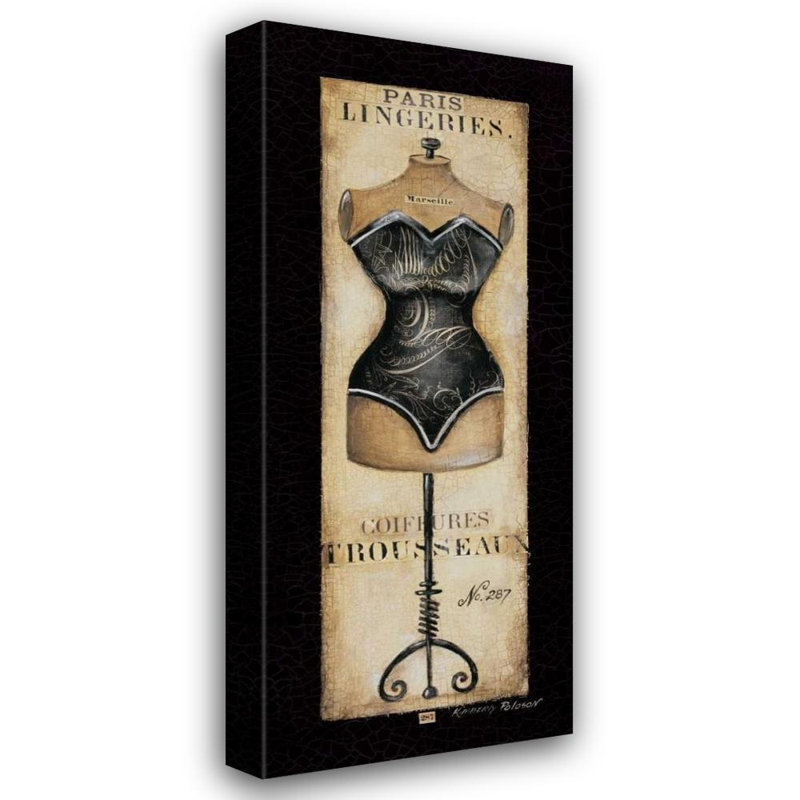 "Lark Manor ™", reproduction d'art sur toile tendue par la galerie Kimberly, Paris Lingeries No. 287, H 48 po x l 22 po