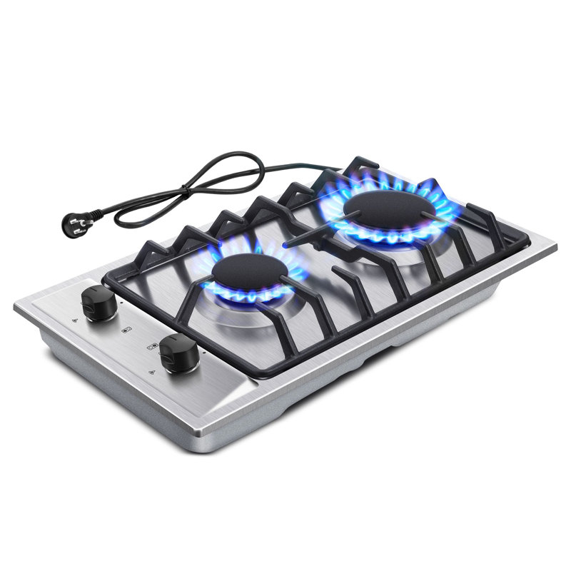 Plaque de cuisson à 2 brûleurs avec brûleur électrique double taille JOEAONZ