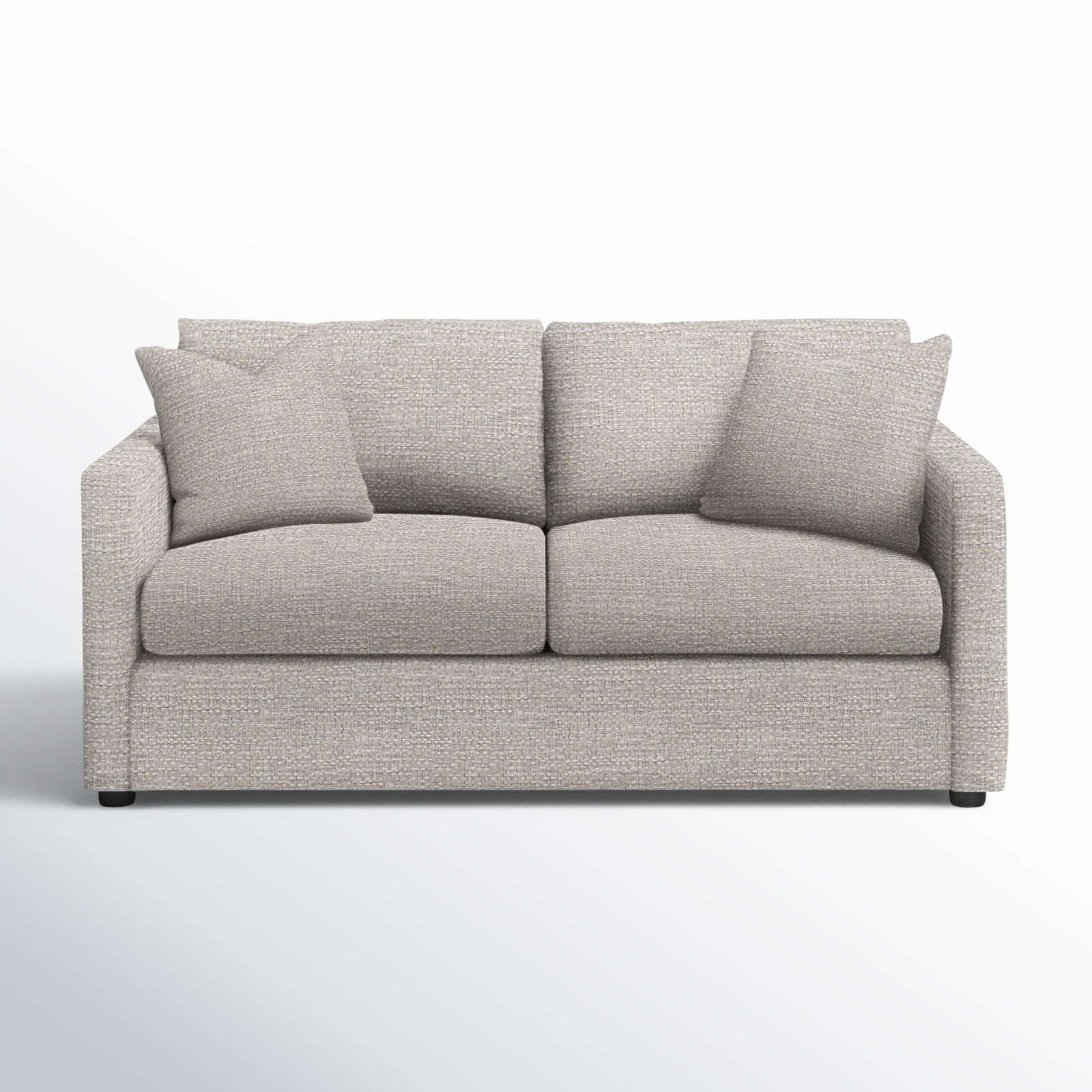 Godwin 67'' Upholstered Loveseat, Drusky Ivory Sustain® Basketweave