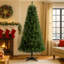 Arbre de Noël artificiel à charnière non éclairé 6 pi avec 582 pointes, arbre de Noël à branches en PVC avec support en plastique à 4 pieds pour la décoration de Noël intérieure
