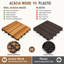 Carreaux de terrasse en bois d'acacia, tuiles de terrasse emboîtables de 12 po x 12 po pour le patio, le balcon, la cour et le bord de la piscine, plancher de bois de bricolage imperméable