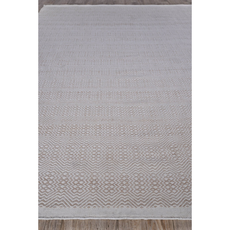 Echo Geometric Area Rug in Ivory, Rectangle 10' x 14'