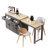74.5 Inch Kitchen Island With Metal Door Hinge & Spice Rack - Grey 4 Cabinet Extendable Tabletop