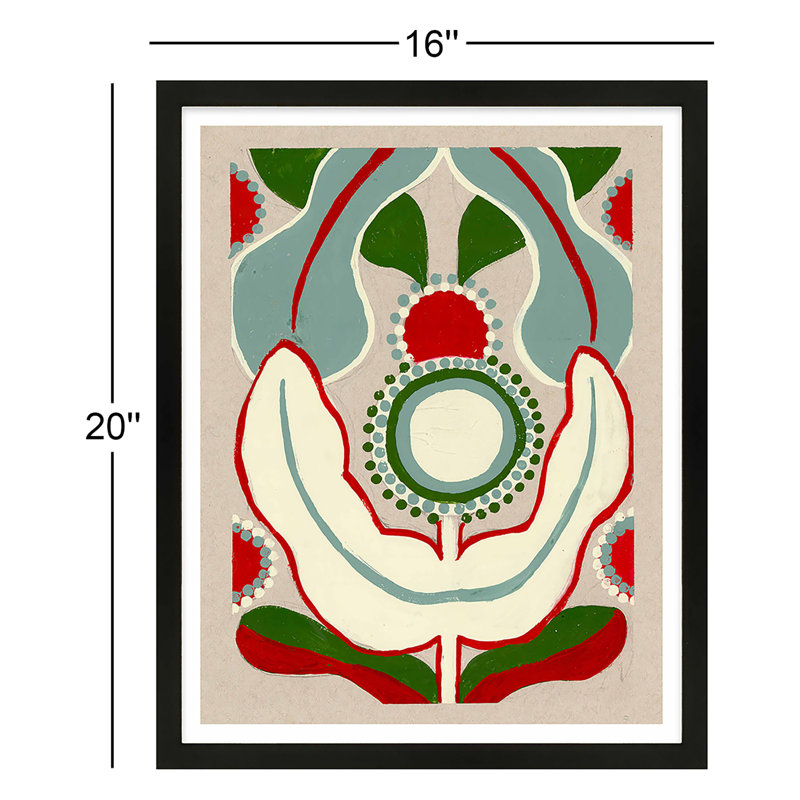 Magical Flowers. Set Of 3 by Andrea Stokes, Black Framed Paper, 20" H x 16" W x 1.25" D