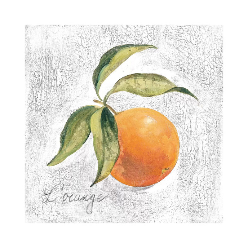 L Orange On White by Silvia Vassileva - Wrapped Canvas Gallery-Wrapped Canvas Giclée, 66.04 cm H x 66.04 cm W